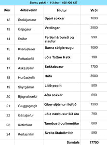 Skvísu pakkinn 1-3 ára