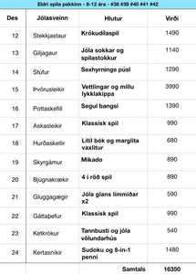Eldri spila pakkinn - 8-12 ára