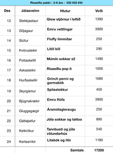 Risaeðlu pakkinn 3-6 ára