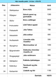 Hlýji risaeðlu pakkinn - 3-6 ára