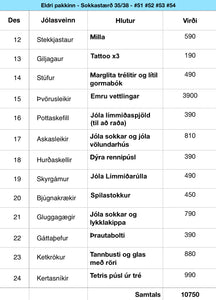 Eldri pakkinn - sokkastærð 35/38