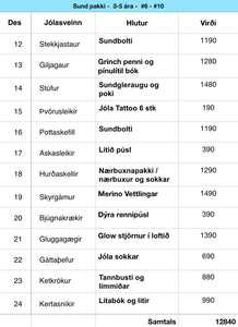 Sund pakkinn 3-5 ára