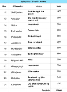 Spila pakkinn 5-8 ára